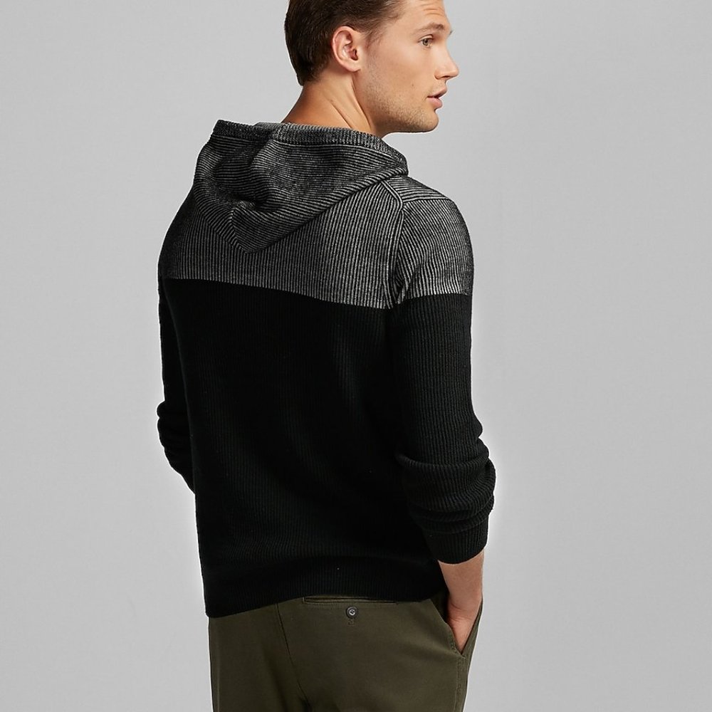 SOLD. NWT, Express, Rib-Knit Hoodie - Picture 10 of 10